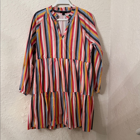 J. Crew Dresses & Skirts - J. Crew Multicolor Striped Tiered Dress